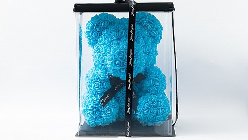 Forever Rose Bear Γαλάζιο Μικρό