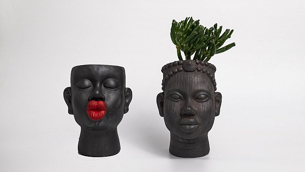 Africa Face Μικρό Κασπώ με φυτό